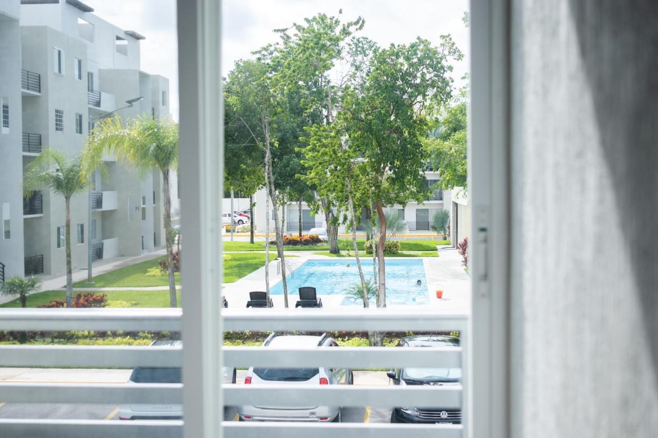Depto 2 Rec. Con Vista A La Piscina En C. Privada Apartment Playa del Carmen Exterior photo